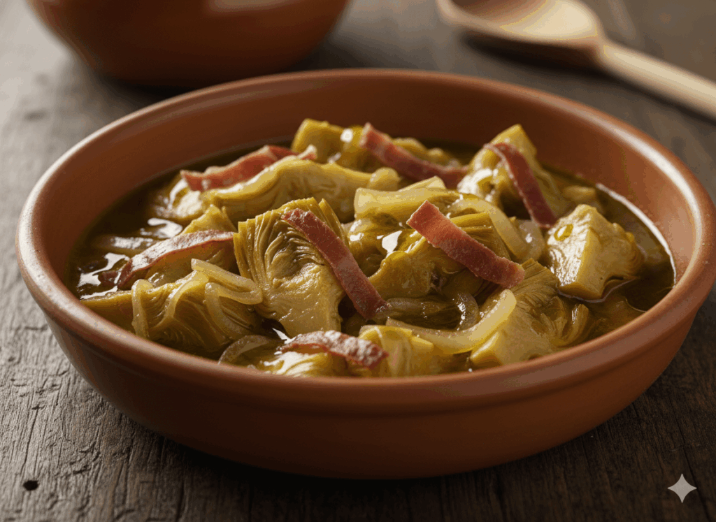 Montilla-style artichokes with Almaoliva Gran Selección